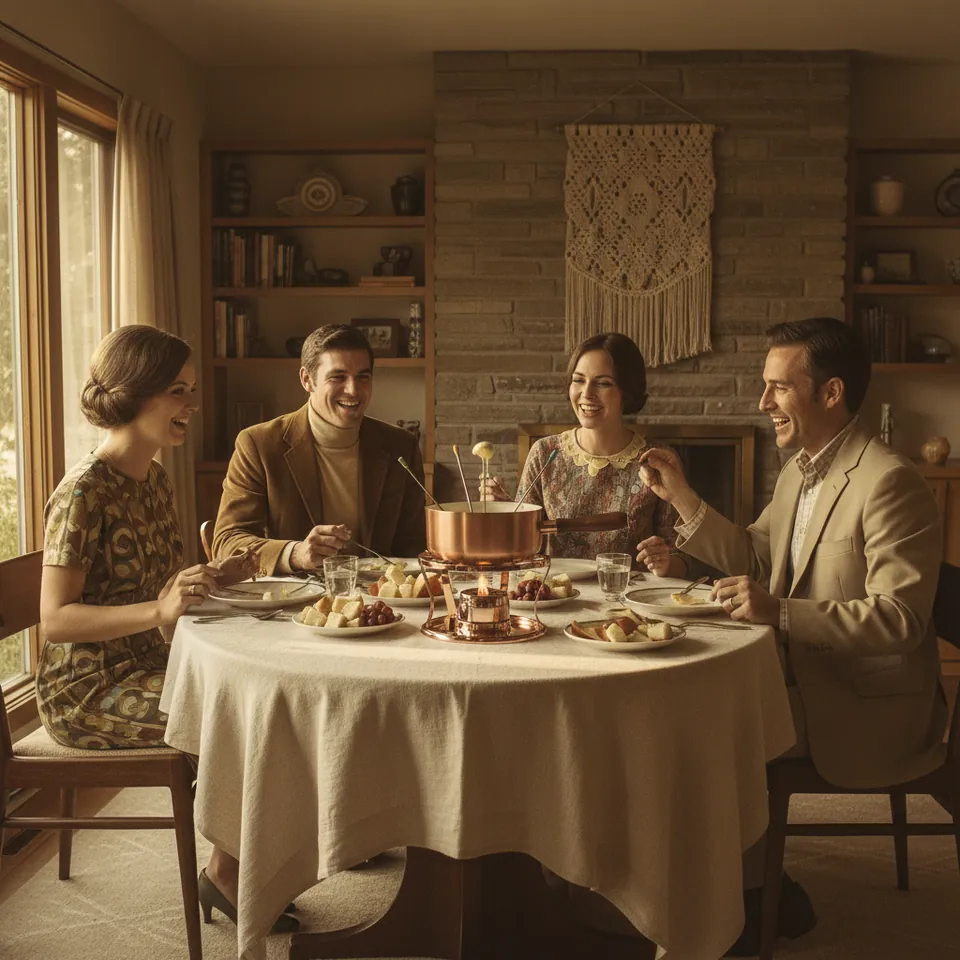 Illustration for The Fondue Set at Every Dinner Party