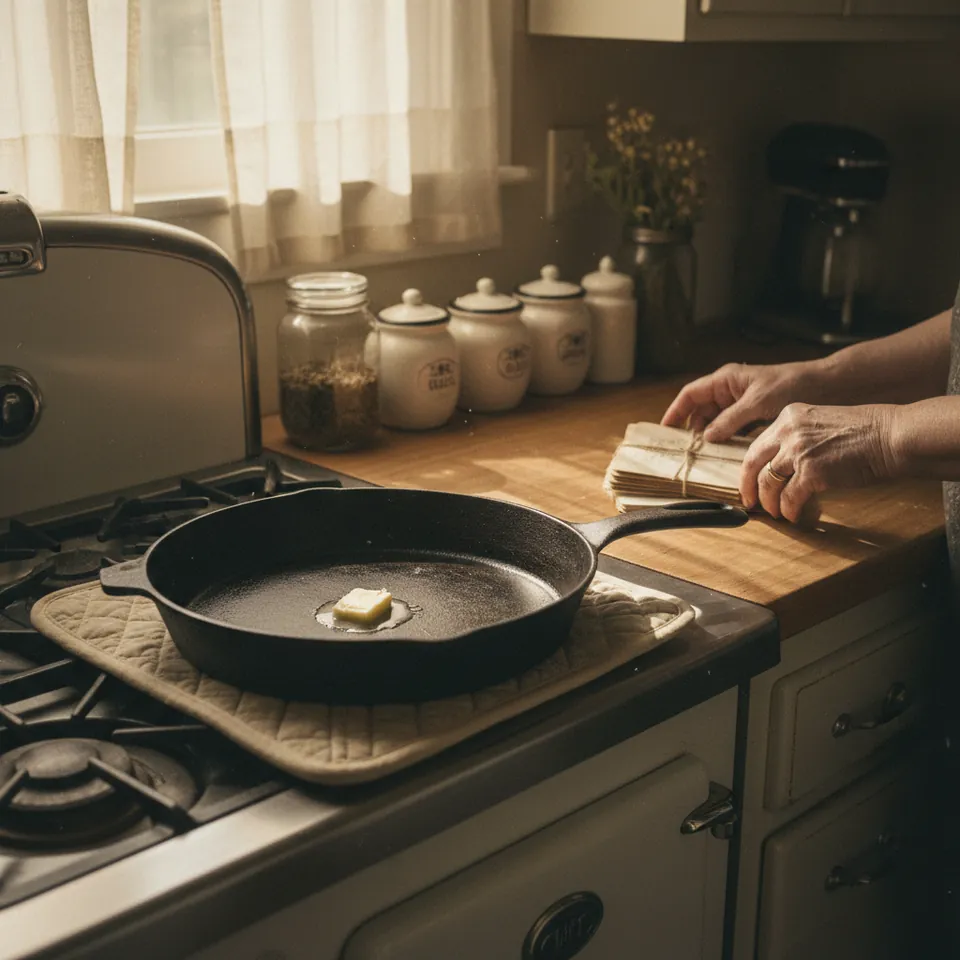 Illustration for The Cast Iron Skillet Passed Down Generations