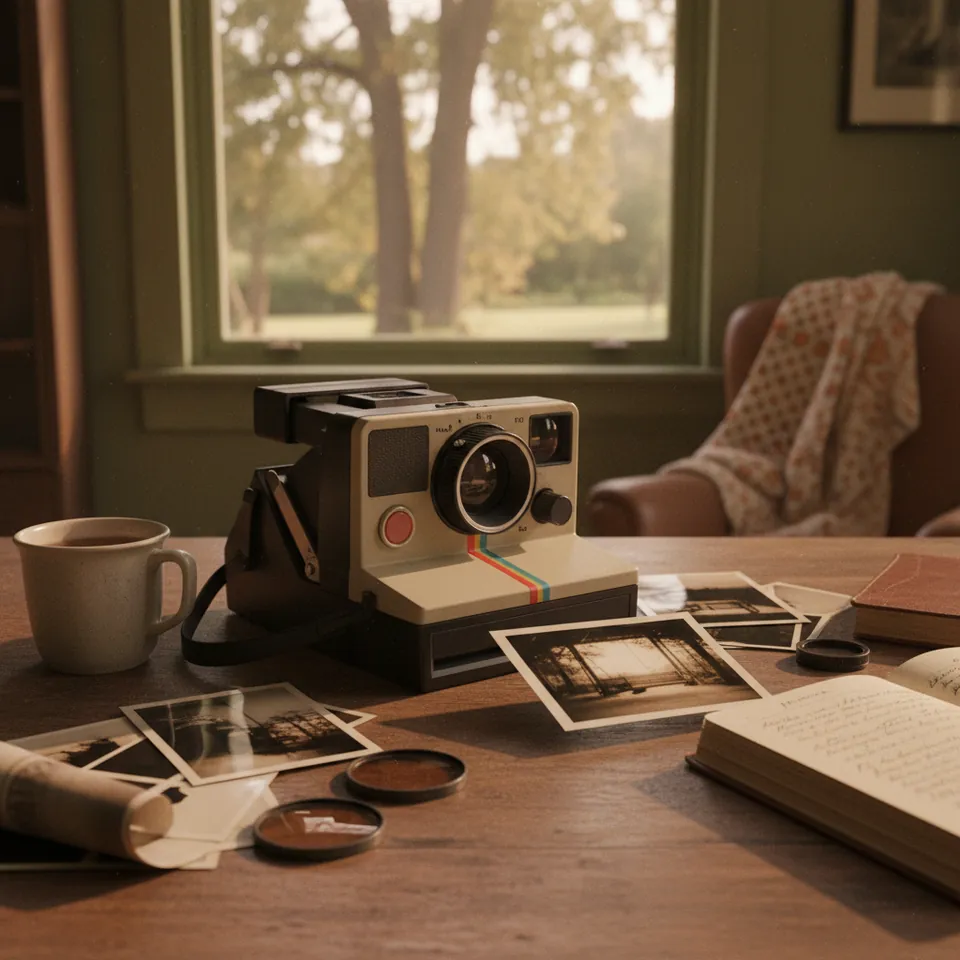 Illustration for The Polaroid Camera at the Family Gathering