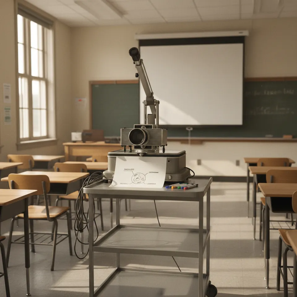Illustration for The Overhead Projector in the Classroom
