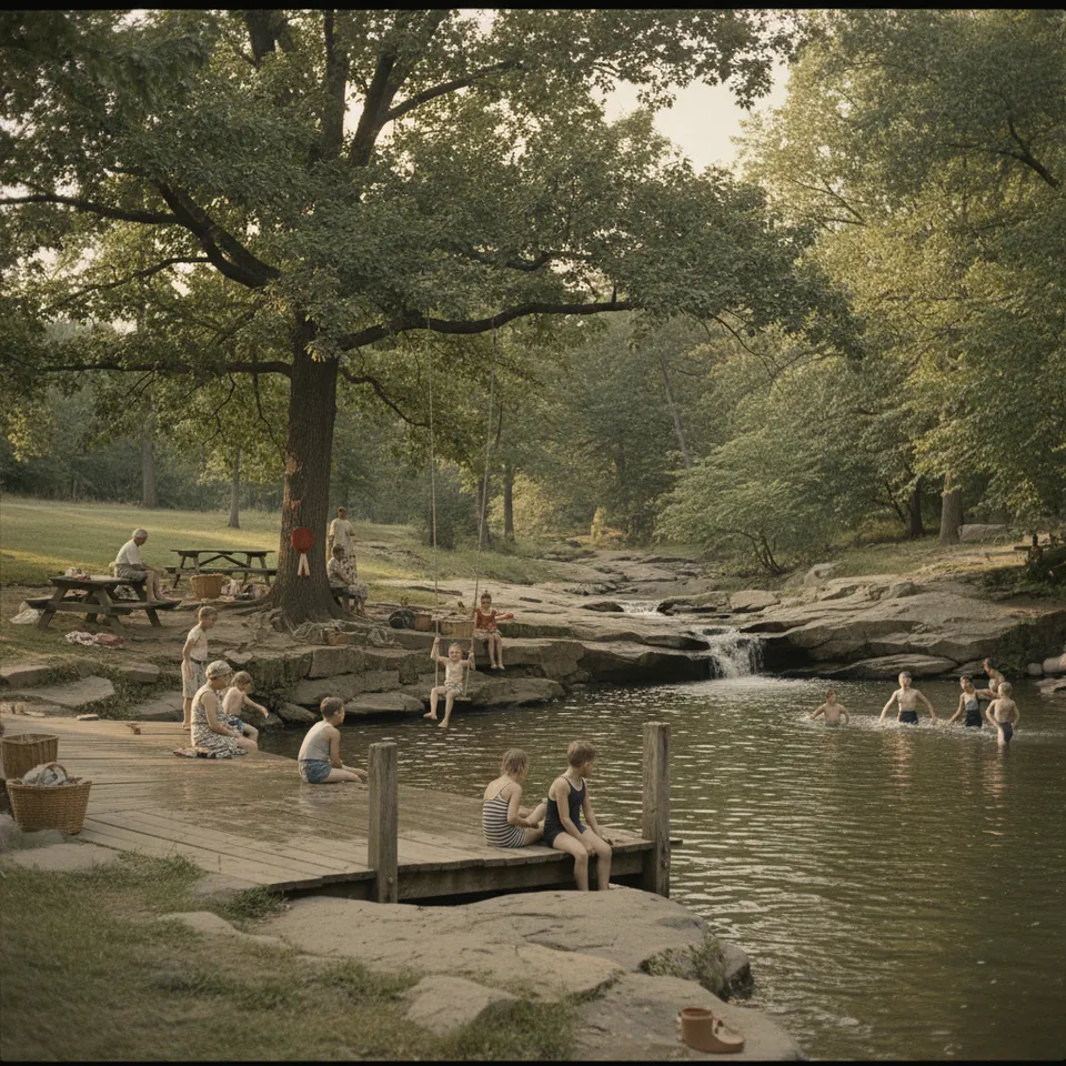 Illustration for The Neighbourhood Swimming Hole