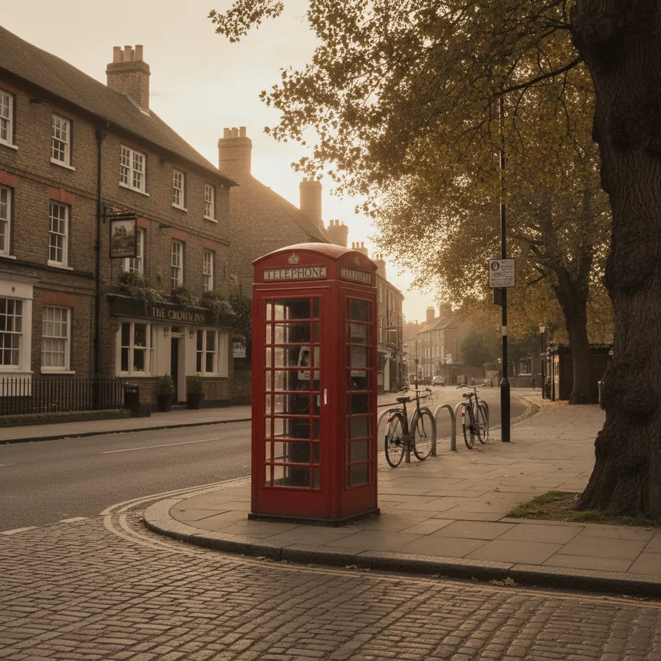 Illustration for The Red Phone Box on the Corner