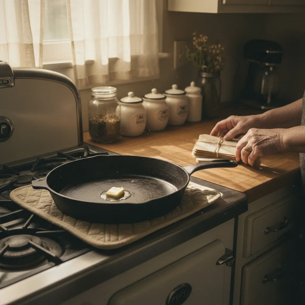 Illustration for The Cast Iron Skillet Passed Down Generations