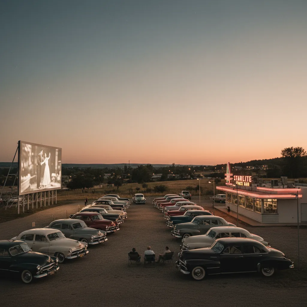 Illustration for The Drive-In Movie Theater
