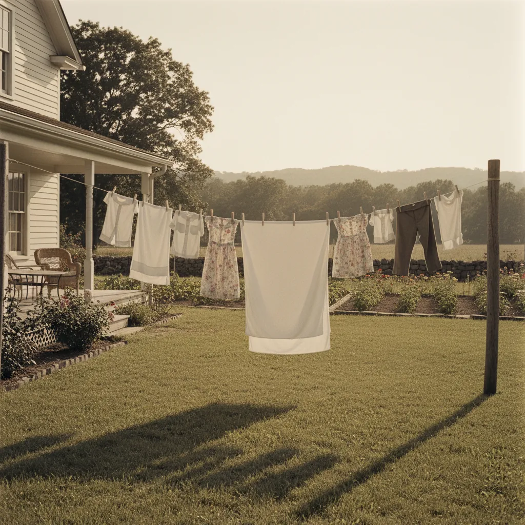 Illustration for The Clothesline in the Backyard