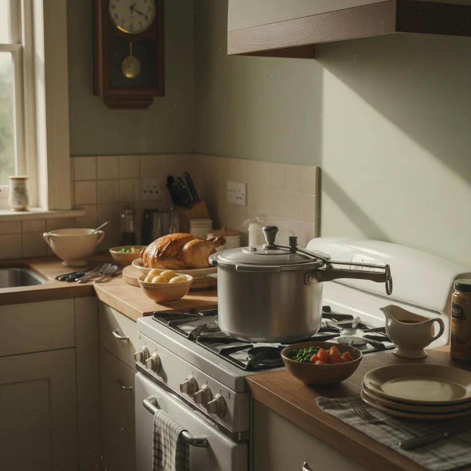 Illustration for The Pressure Cooker That Put Sunday Lunch on Time