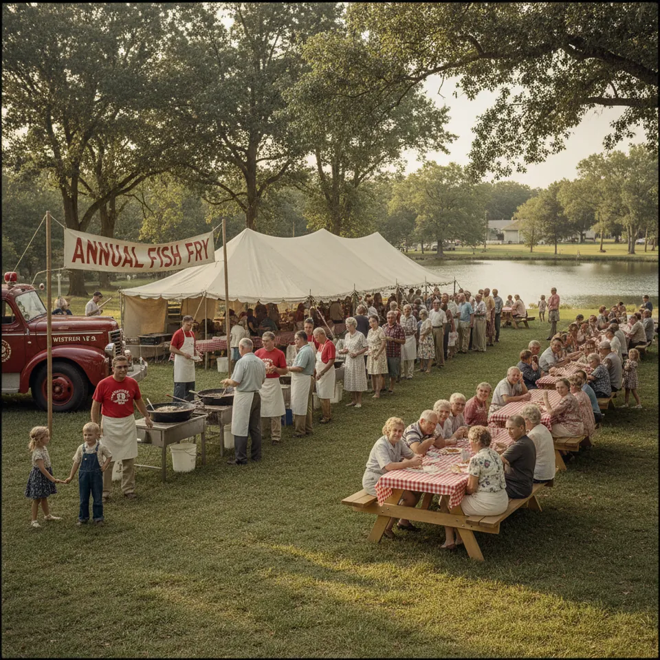 Illustration for The Volunteer Fire Department Fish Fry