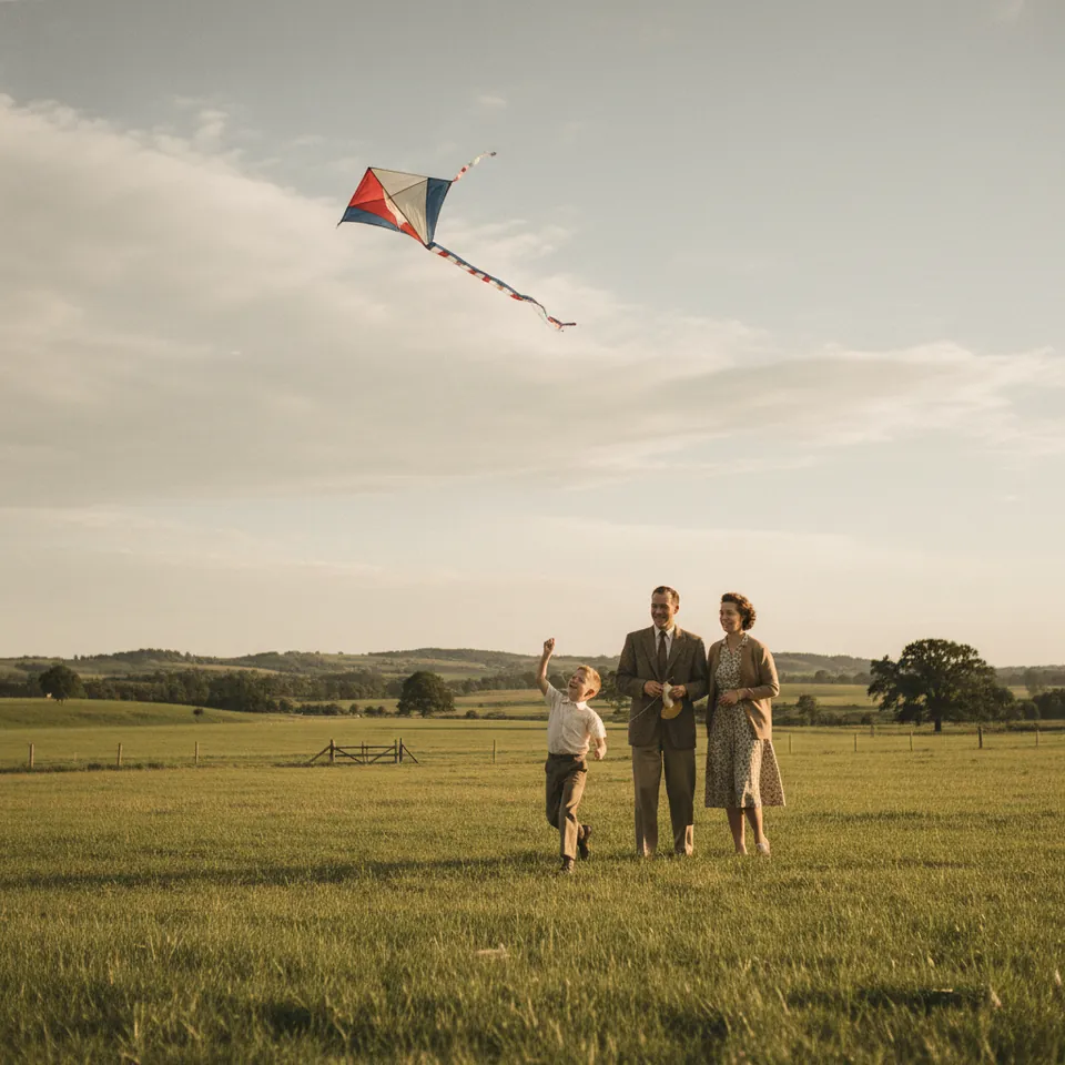 Illustration for The Kite Flying on a Breezy Saturday