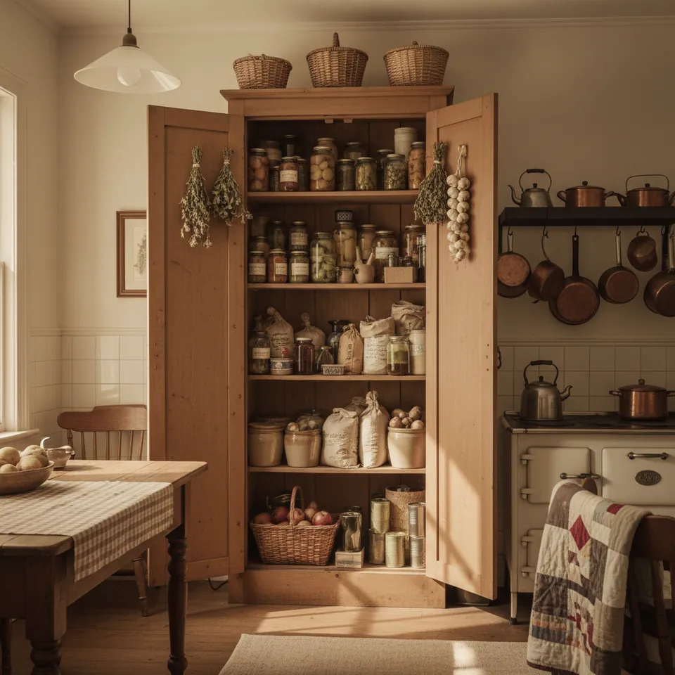 Illustration for The Pantry Larder Stocked for Winter