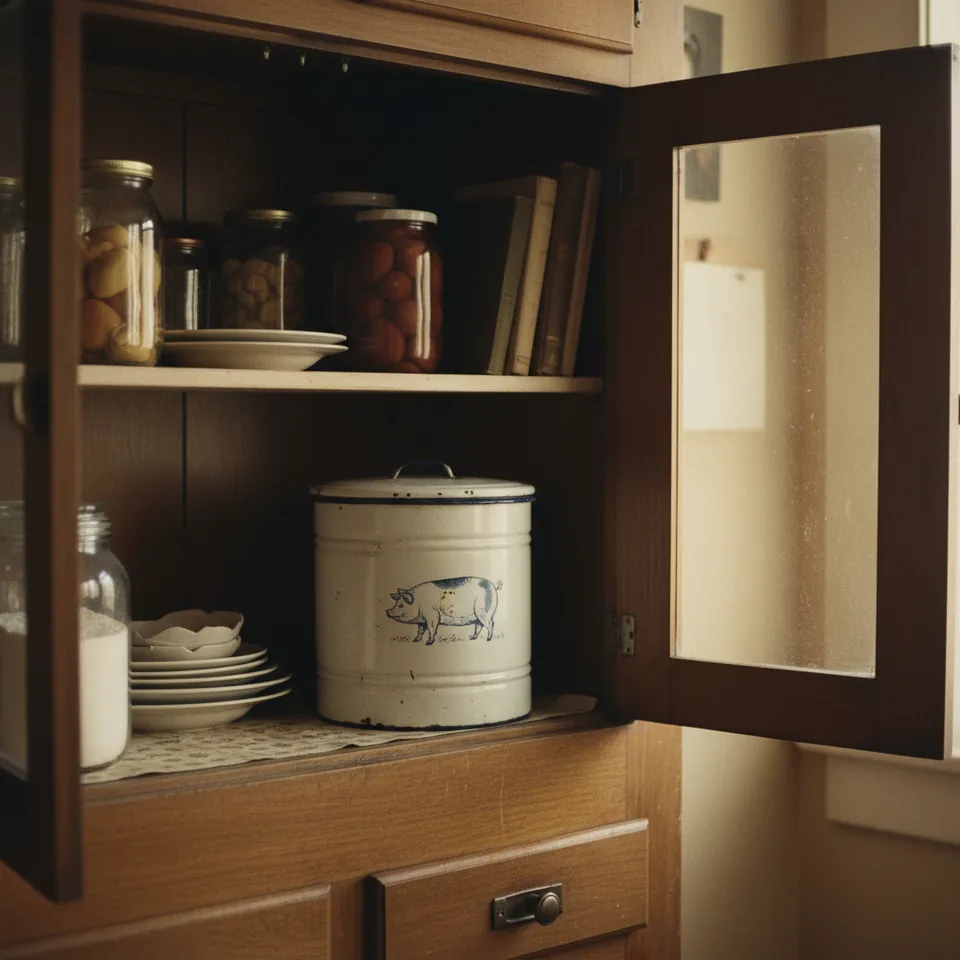 Illustration for The Lard Can in the Kitchen Cabinet