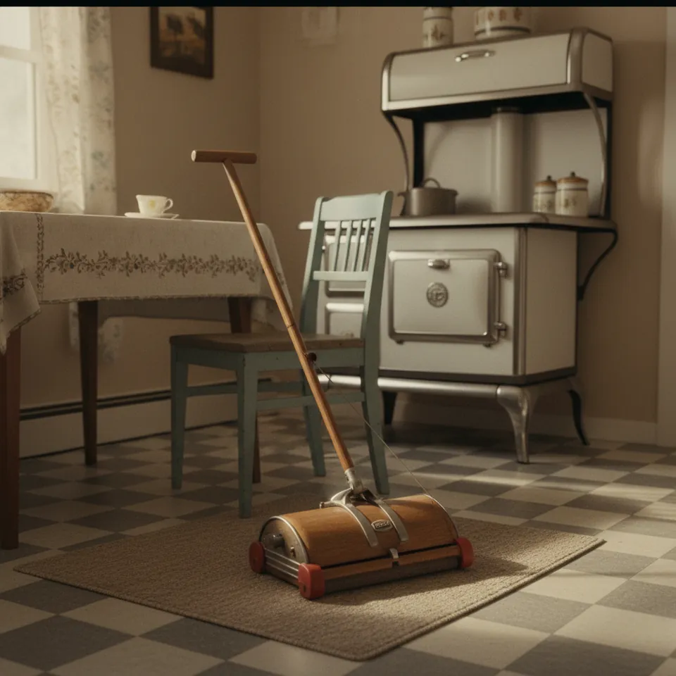 Illustration for The Carpet Sweeper Before Vacuums