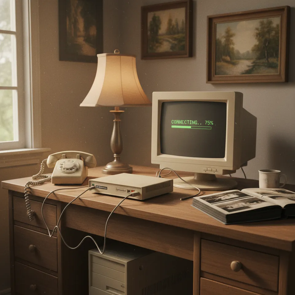 Illustration for What the Dial-Up Modem Sound Meant
