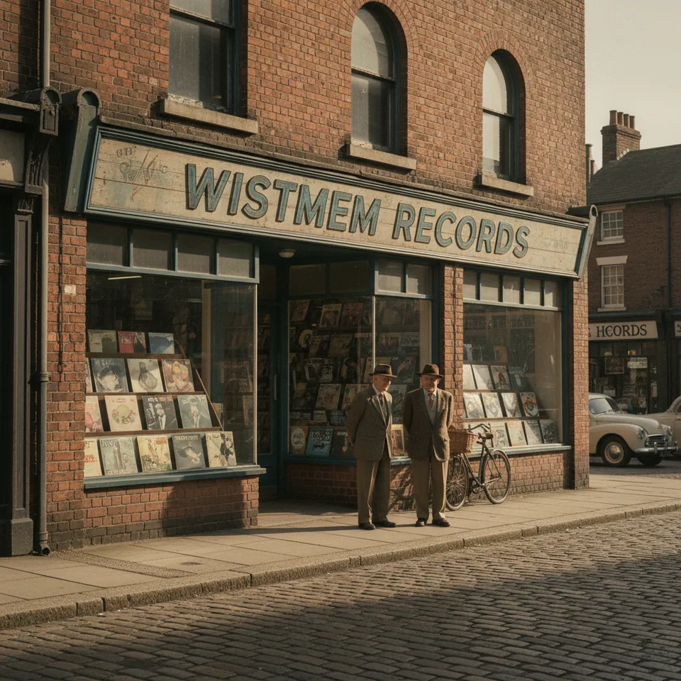 Illustration for Browsing the Record Store on the High Street