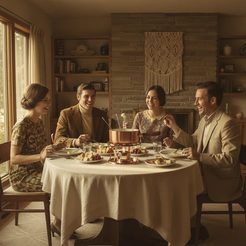 Illustration for The Fondue Set at Every Dinner Party