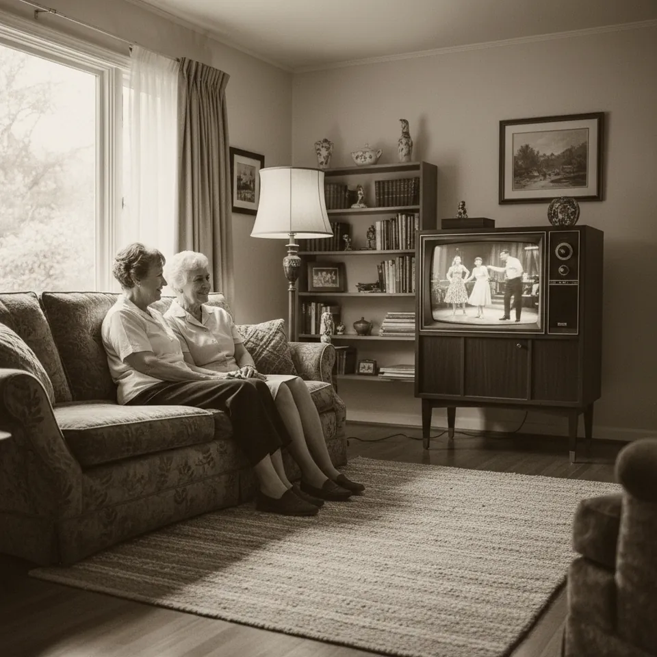 Illustration for How Black-and-White TV Brought Variety Home