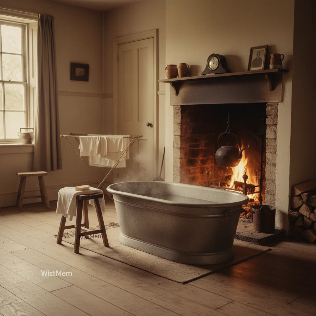 Illustration for The Tin Bath in Front of the Fire