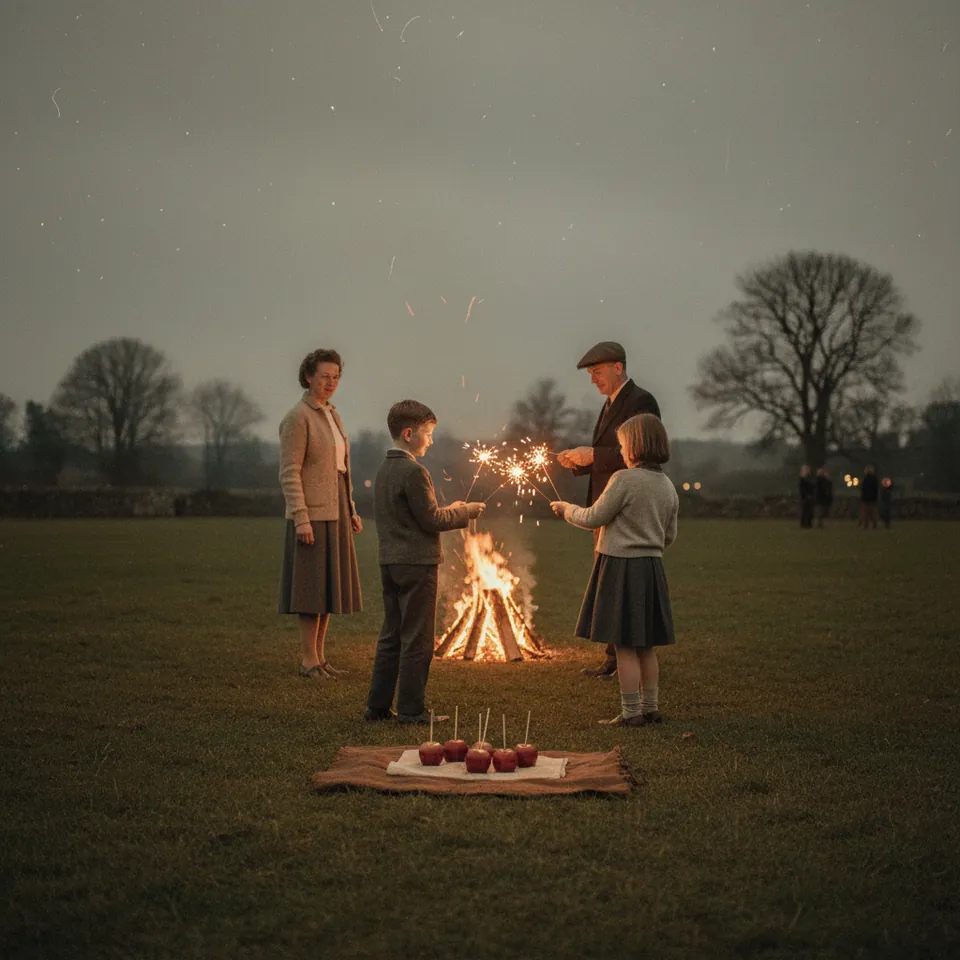 Illustration for The Bonfire Night Sparklers and Toffee Apples
