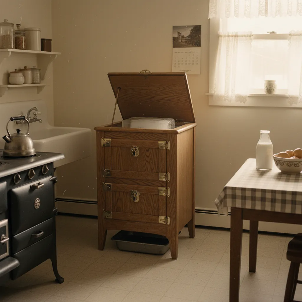 Illustration for The Ice Box Before Refrigerators
