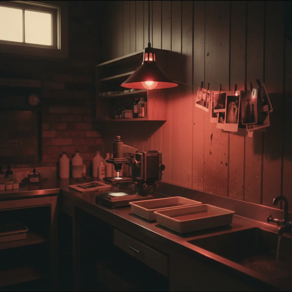 Illustration for The Darkroom and the Red Safelight