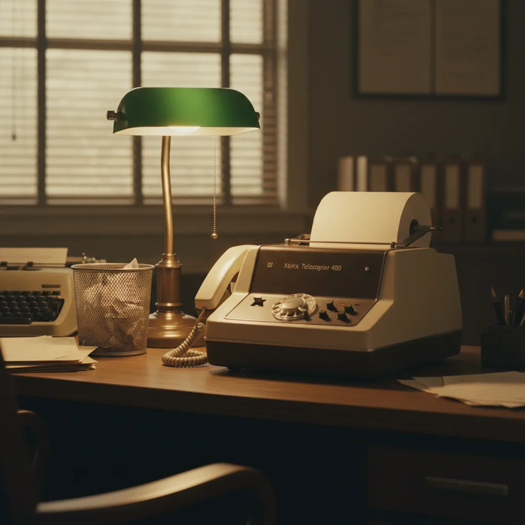 Illustration for The Fax Machine and the Urgent Paper Page
