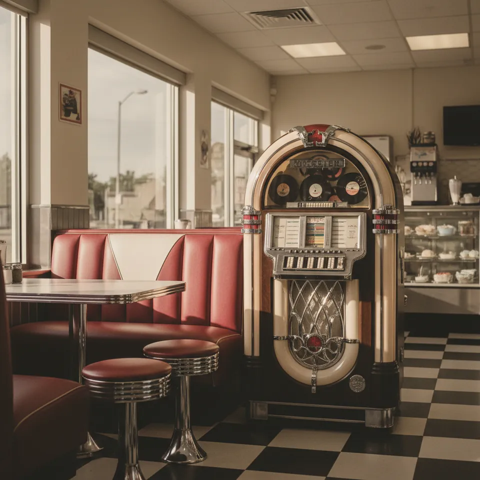 Illustration for Choosing One Song at the Diner Jukebox