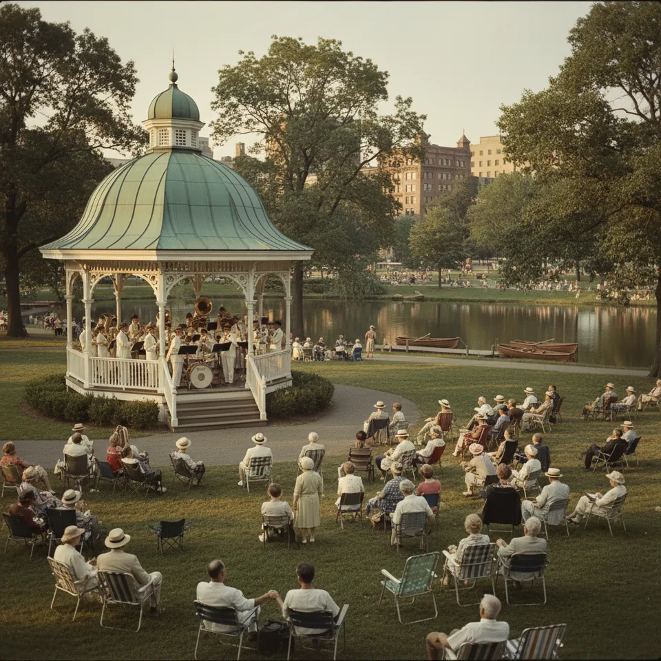 Illustration for When the Park Bandstand Filled the Evening