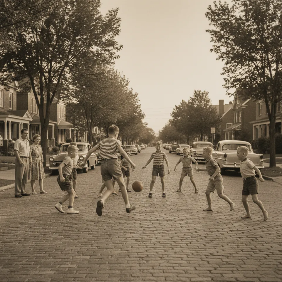 Illustration for The Neighbourhood Kickabout on the Street