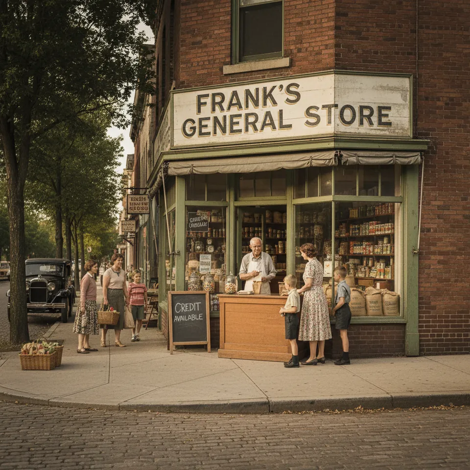 Illustration for The Corner Grocery Store on Credit